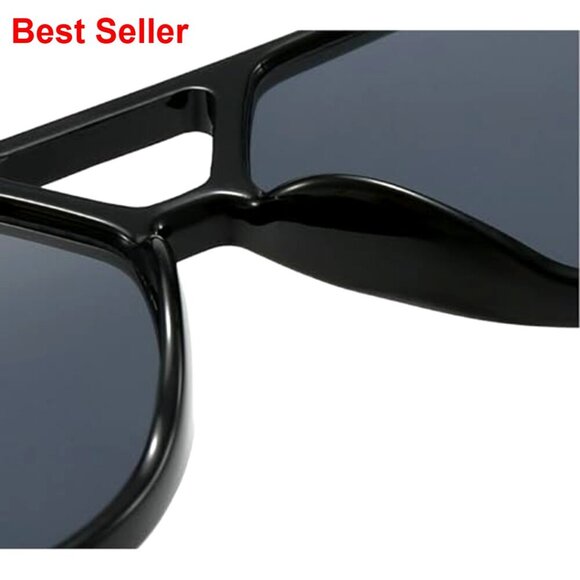 Oversized Pilot Sunglasses Large Square Frame UV Protection Lightweight main image 7